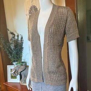 NWT northern reflections size small Open Knit Tan Sweater